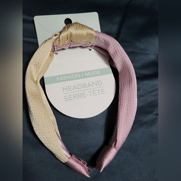 Fashion Headband in Pink and Cream - Picture 4 of 4